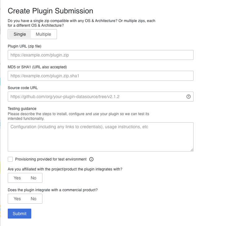 Submit plugin.