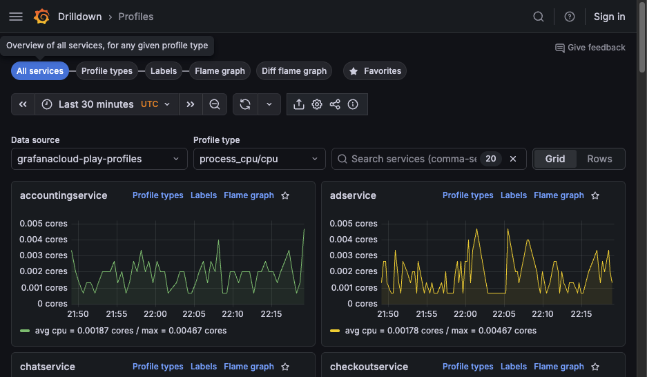 Select an Exploration type to begin