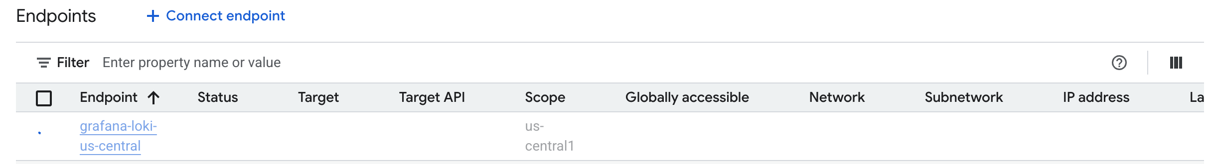 Waiting for endpoint to be create