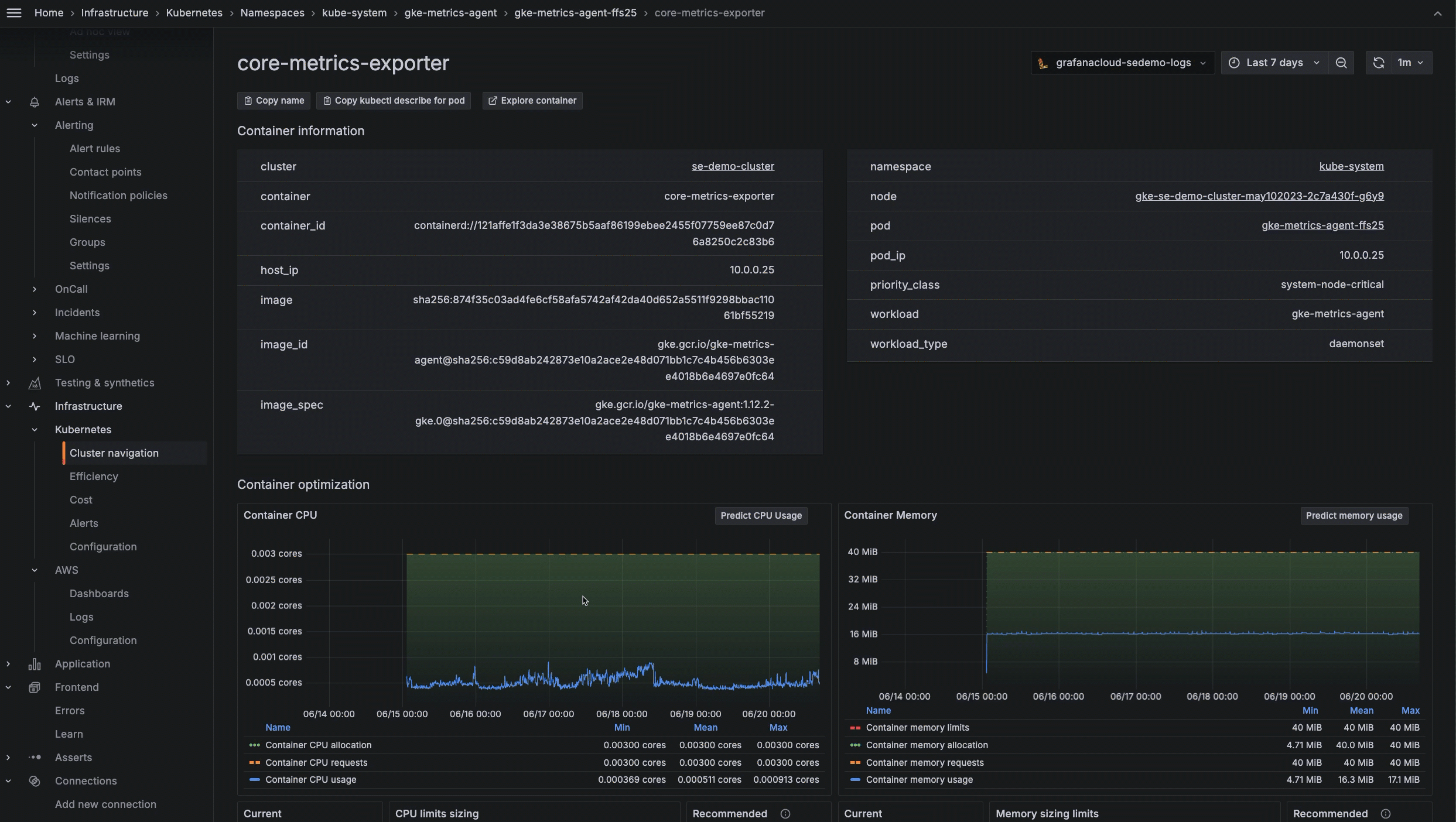 Zooming into time range