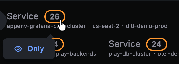 Filter entities