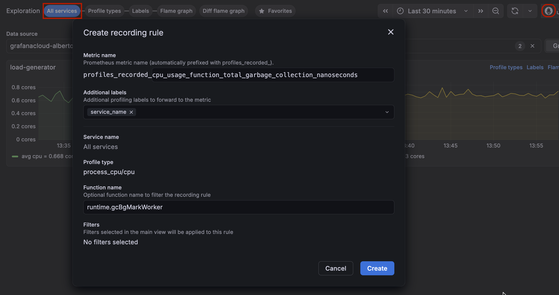 Create an &ldquo;all services&rdquo; rule for garbage collection
