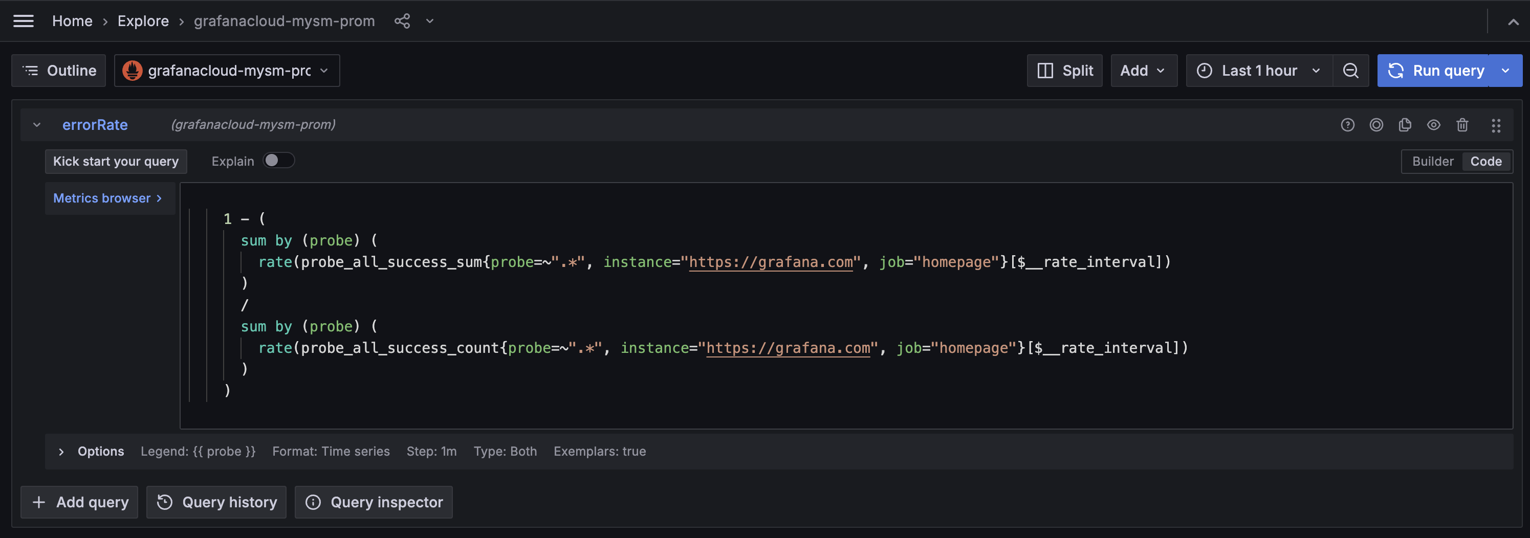 Explore Synthetic Monitoring metrics