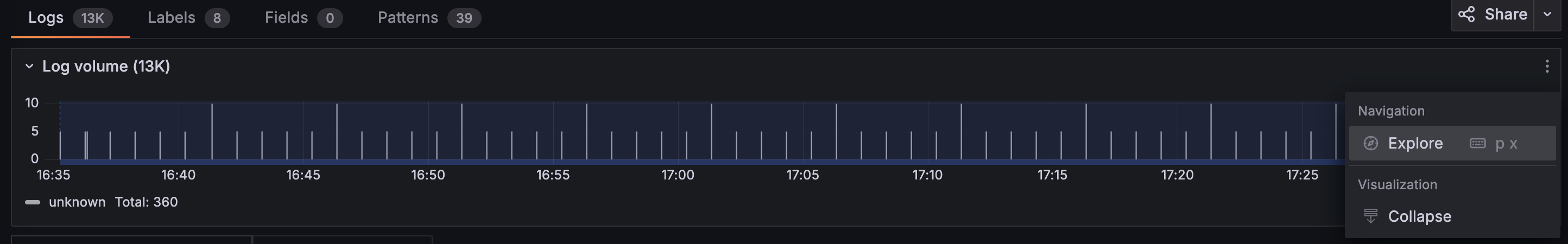 Image shows navigating to Explore