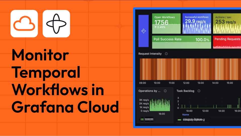 Monitor Temporal Workflows seamlessly: Introducing the Temporal Cloud integration for Grafana Cloud
