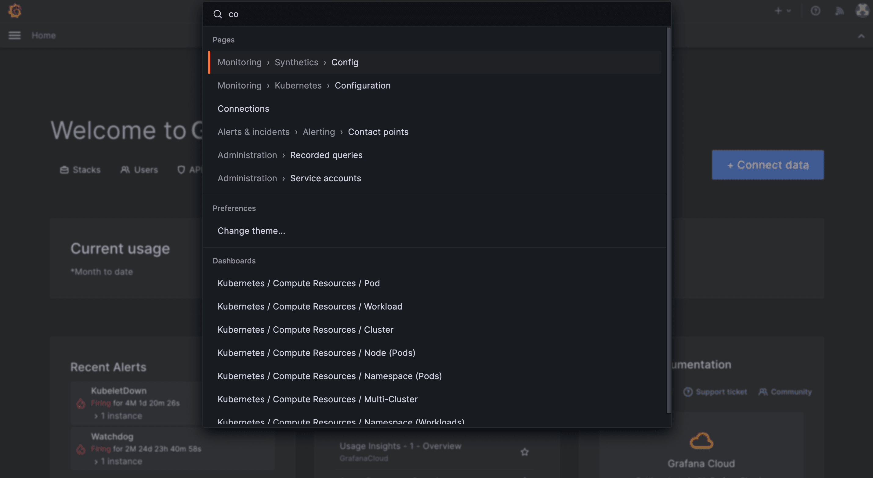 New in Grafana Cloud: Key improvements to the command palette and navigation experience