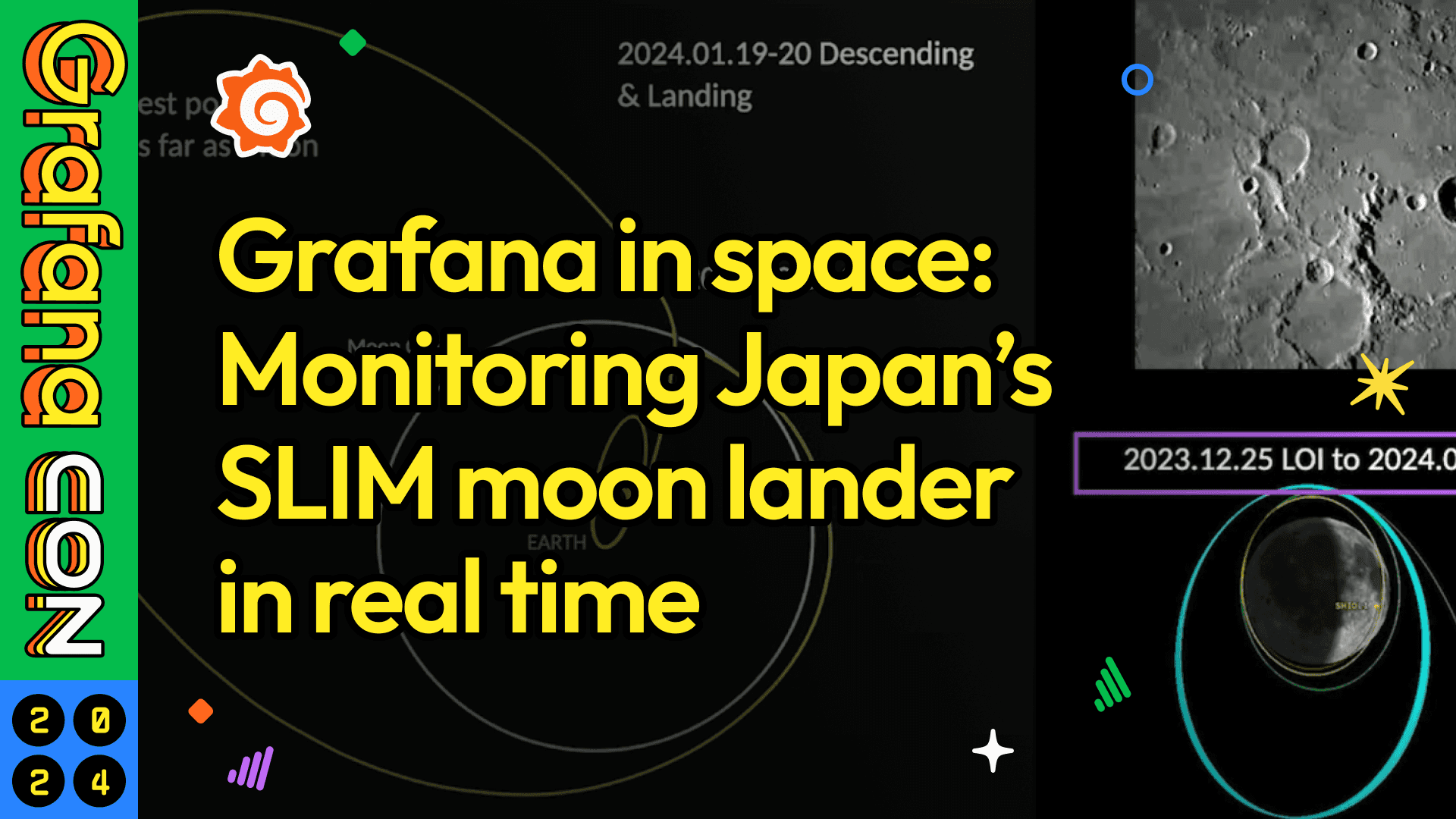 The session card for the JAXA session from GrafanaCON 2024.