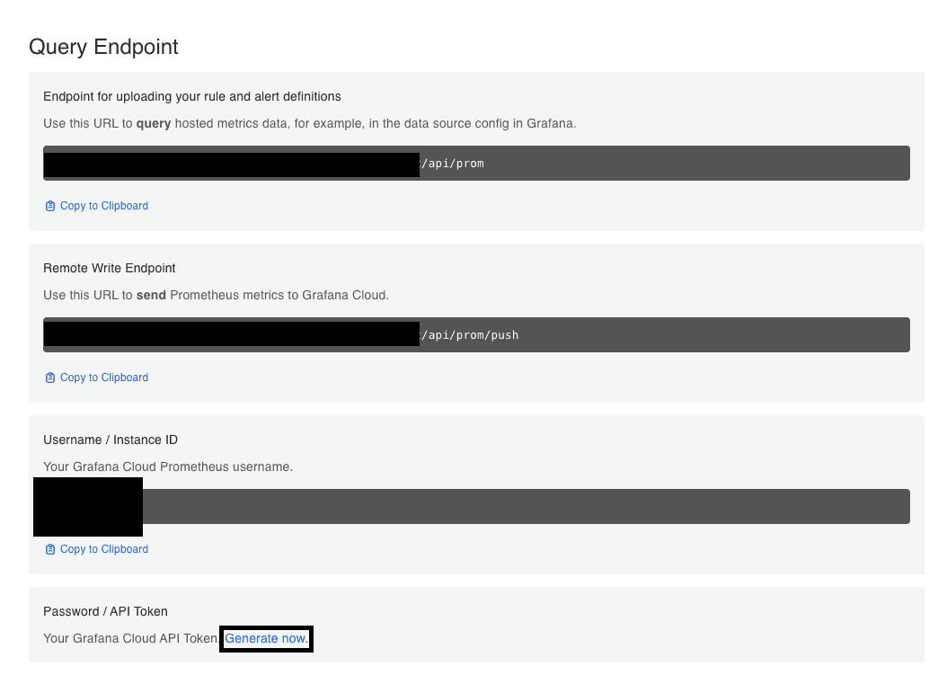 Query endpoint menu