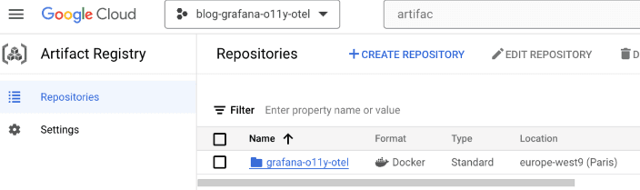 A screenshot of the GCP output.