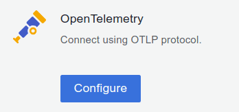 Configure button in Grafana Cloud UI for OpenTelemetry