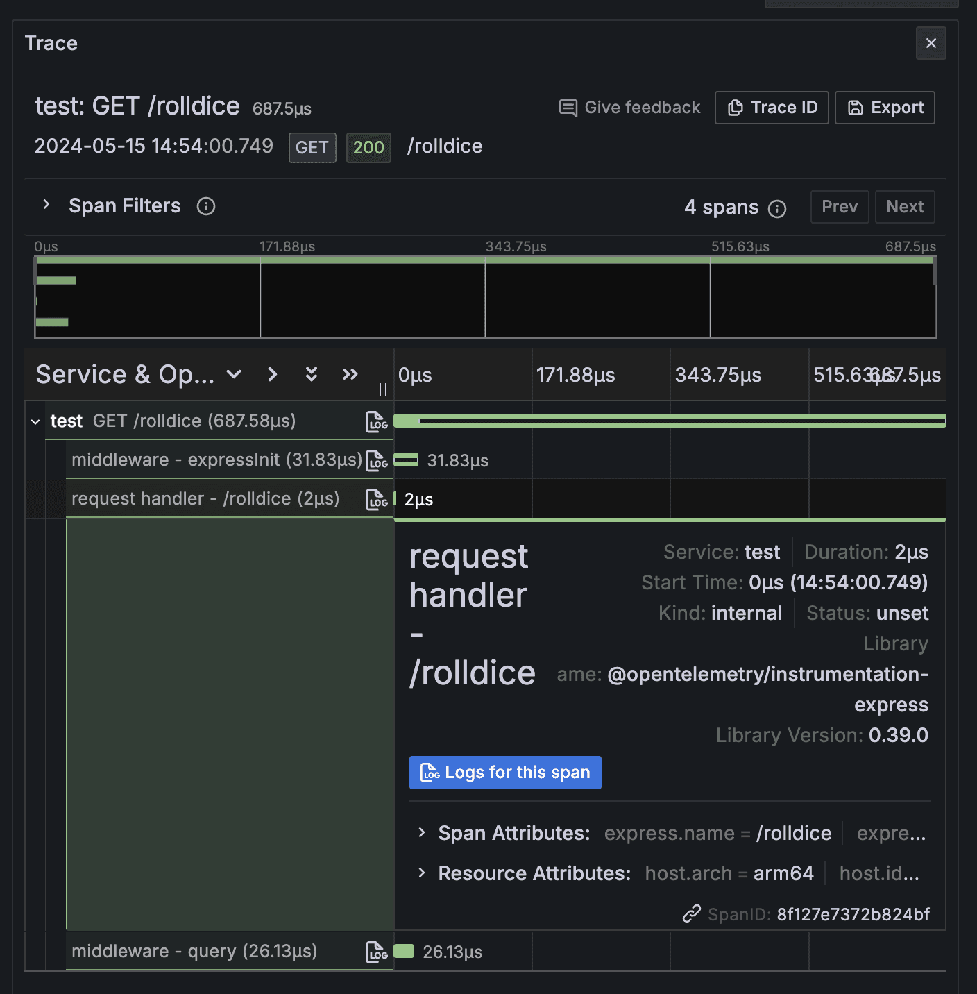 A screenshot of the Service and Operations section.