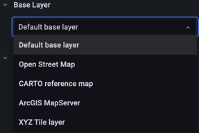 Basemap layer options