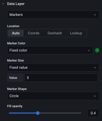 Markers Layer Options