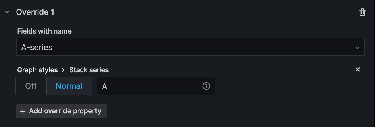 Stack series override